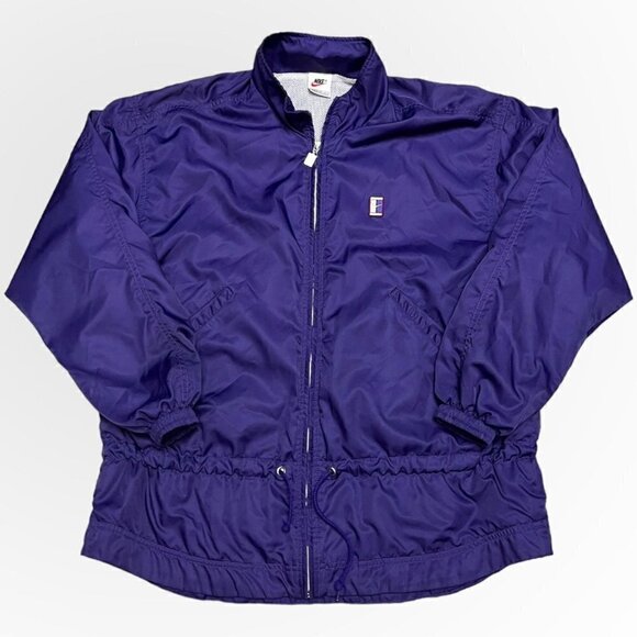 Nike VINTAGE 90s Retro Light Spring Windbreaker Designer Jacket - Women Medium - Picture 1 of 4